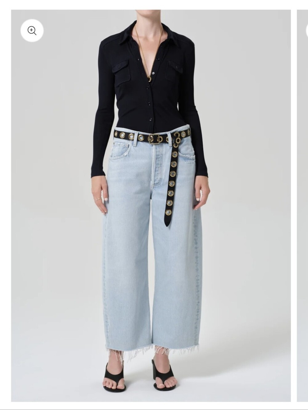 AGolde Ayla Raw Hem Crop Jeans